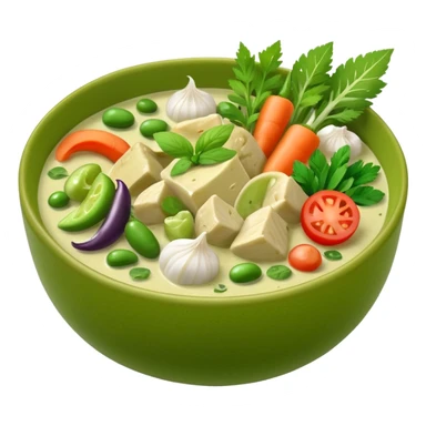 Thai green curry in a green bowl sticker