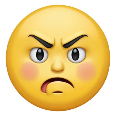 Swearing face yellow circle sticker