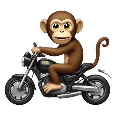 Monkey on motorcycle  sticker