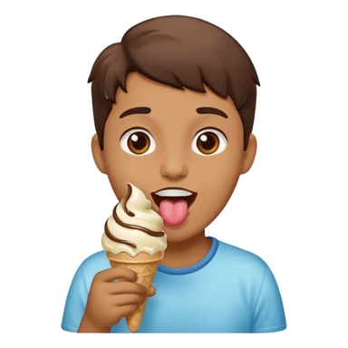 Licking ice cream sticker