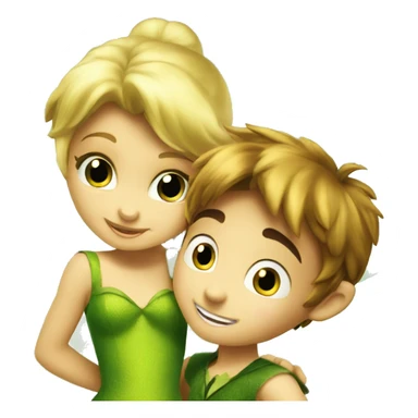 tinkerbell and peter pan  sticker