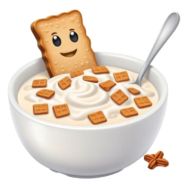 Yogurt with cinnamon toast crunch cereal sticker