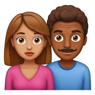 Ugly boyfriend Icon Girlfriend brownskin sticker