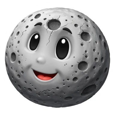 Mercury planet realistic rocky gray craters  sticker