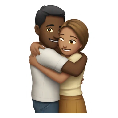 Lovers hug sticker