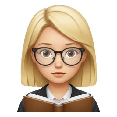 blondy girl with glasses learn analytics sticker