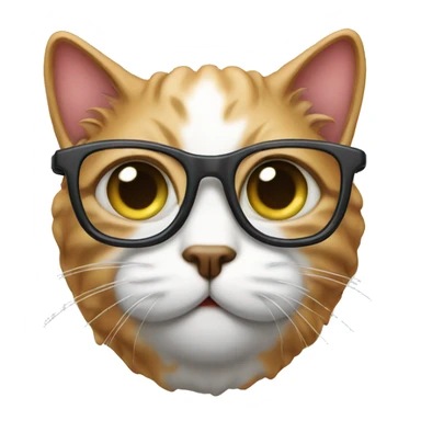 Brains-cat with eyeglasses  sticker