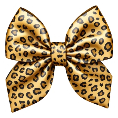 leopard print bow sticker