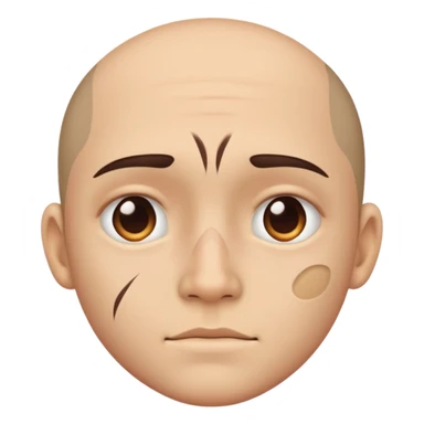 facial scar across cheek sticker