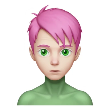 pink haired alien guy sticker