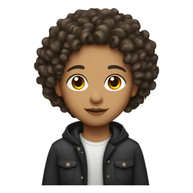 lightskin with curly hair  sticker