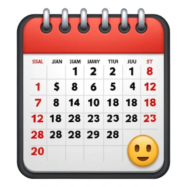 calendar emoji with $61 over the calendar sticker