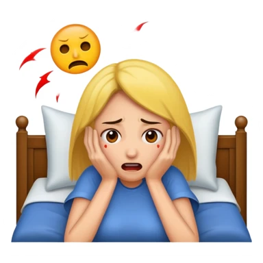 woman having nightmare sticker