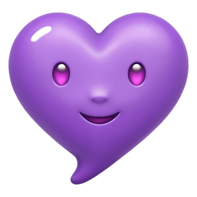 chat bubble emoji with a purple heart inside of it sticker