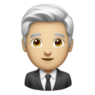 White accountant with black hair sticker