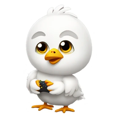 Little chicken playing xbox  sticker