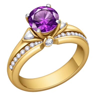 anel de casamento branco e roxo sticker