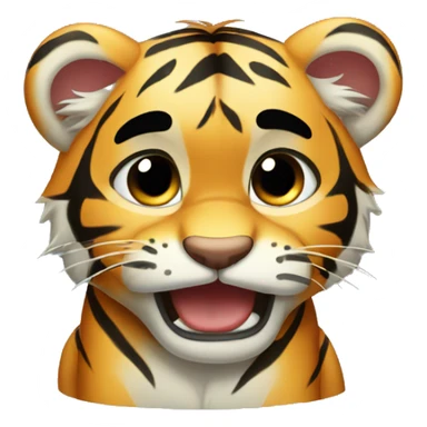 tiger cub crying sad sticker