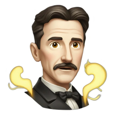 Nicolas tesla electricity sticker
