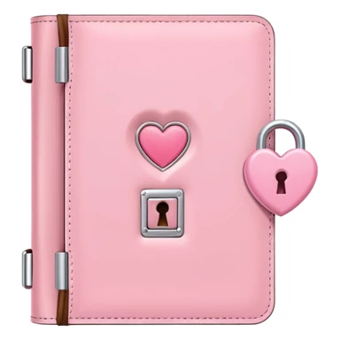 Pastel Pink Diary With Heart Lock sticker