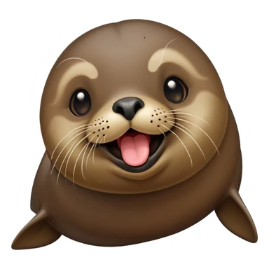 cute fur seal sticking out its tongue sticker