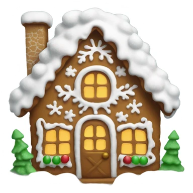 Gingerbreadhouse with snow sticker