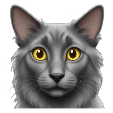 black nebelung cat sticker