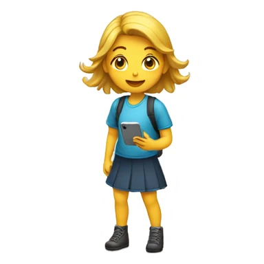 niña hablando por telefono sticker