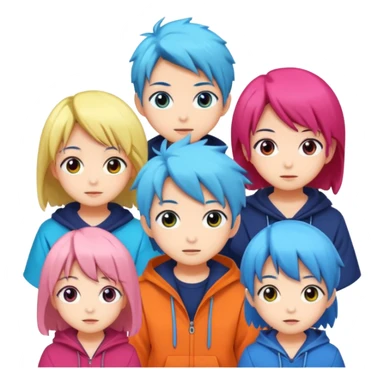 Anime team cute  sticker