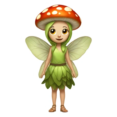 Fairy with mushroom clothes sticker