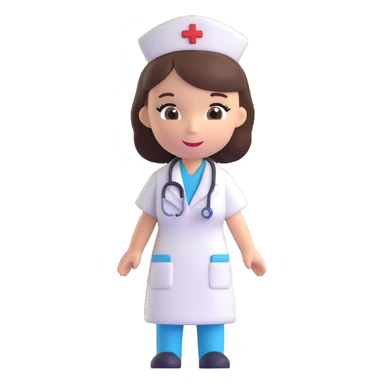 nurse character sticker
