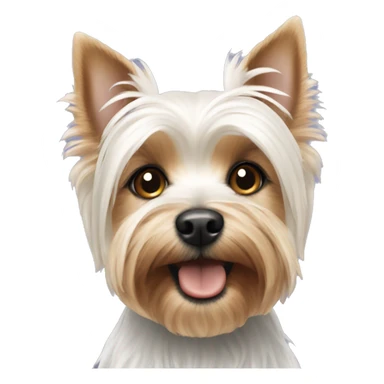 White yorkie terrier  sticker