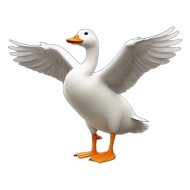 goose salute with wing sticker