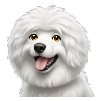 Fluffy white dog as a menace sticker