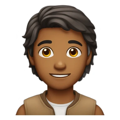 brown teenage indian boy sticker