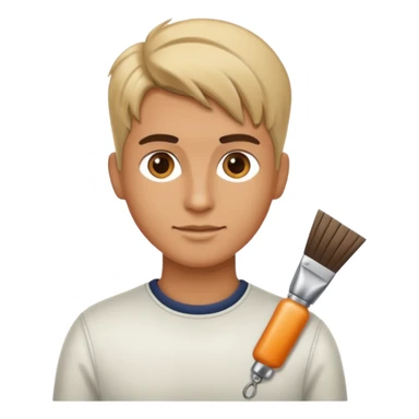 hairstylist with casual clothes sticker