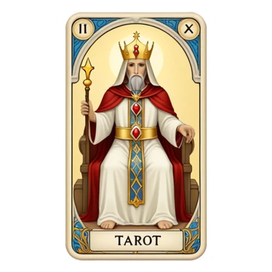 Tarot Card with the hierophant on it  sticker