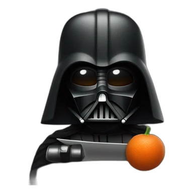 dark vador with a carot as sword sticker