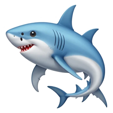 crea un tiburón con patas  sticker