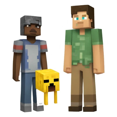 Minecraft Steve with Jordans and a Yellow Joodie sticker