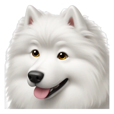 Fluffy Samoyed dog sticker