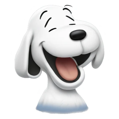 snoopy laughing face only sticker