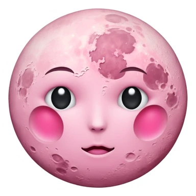 Pink moon with no body parts on it just a regular moon sticker