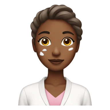 Girl doing her skin care  sticker