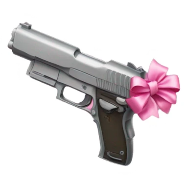 Draco gun with a pink bow on it sticker