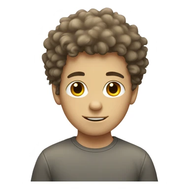 white boy with fluffy hair sticker