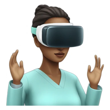 Surgeon-with-virtual-reality-display-operating-on-woman sticker