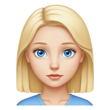 A blonde girl with blue eyes sticker