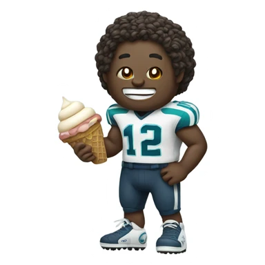 football player with ice cream sticker
