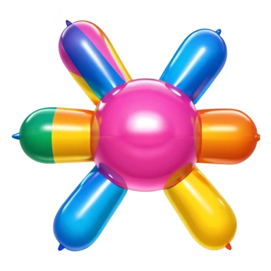   jeff koons style inflatable abstract art SPAM sculpture  sticker